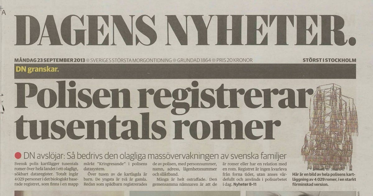 Svea hovrätts dom om romregistret: En rättslig principfråga